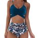 Women's Clothing Leopard Print High Waist Split Bikini Sexy Swimsuit_ecoleips.com