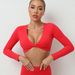 New Nude Women's Clothing Yoga Long Sleeved T-shirt Sports Fitness Top Women_ecoleips.com
