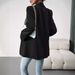 Women's Clothing autumn and winter solid color lapel small suit temperament commuter jacket_ecoleips.com