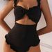 Aria Basics 2024 Spring/Summer New Style Sexy Strapless Dress With Small Flutter Sleeves, European American Style, Fashionable_ecoleips.com