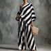 2026 Foreign Trade New Product: Casual Chic Retro Striped Print Chiffon Top And Wide-leg Pants Set_ecoleips.com