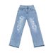 Women's Light Wash Ripped Jeans Loose Fit Straight Leg Casual Wide Leg Pants Cotton Spring/Autumn_ecoleips.com