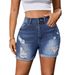 Women’s Clothing retro high waist ripped denim shorts stretch jeans women's clothing summer new_ecoleips.com