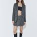 Women's Clothing Versatile Year Temperament Commuter Women's Loose Gray Striped Suit Jacket Striped_ecoleips.com