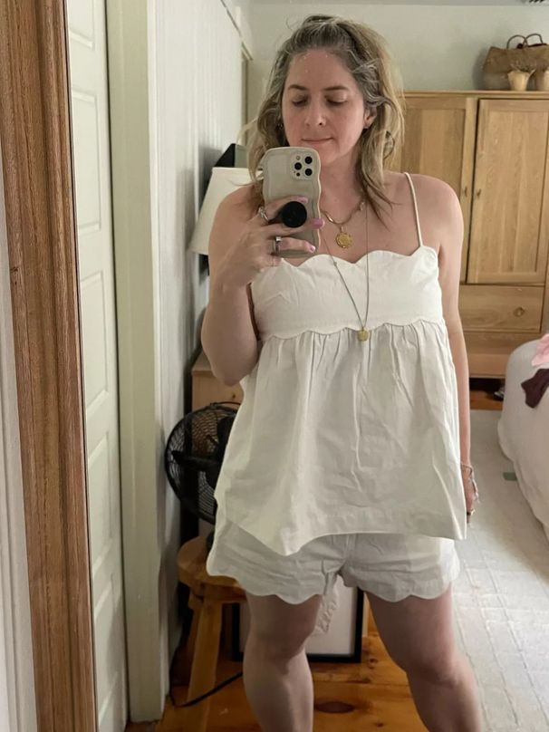 European And American Summer Cross-Border Shorts For Women, Vacation Style Two-Piece Sexy Strap Wave Edge Tie Set_ecoleips.com