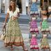 Women's Printed Midi Skirt Loose Patchwork Casual A-Line Summer Skirt Above Knee Length_ecoleips.com