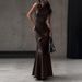 TARUXY PU Leather Sleeveless Vest Dress Women's Stylish Stand Collar High Waisted Sexy Bodycon Maxi Dress Summer Street Dress_ecoleips.com