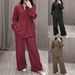 Breathable Linen Long Sleeve Top & Wide-Leg Pants Set – Relaxed & Stylish For Spring & Fall_ecoleips.com