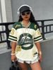 2025 Women Summer New Los Angeles No.23 Fashion V-Neck Tee Comfortable And Versatile Top Y2K Street Retro Hip Hop Sports Jersey_ecoleips.com