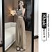 Aria Basics Nai Fu Yamamoto Women's Summer Thin Loose-fitting Casual Pants For Petite Women, With Elastic Waist And Ice Silk Wide_ecoleips.com