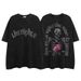 Independent Station Foreign Trade Washed Short Printed T-Shirt Summer Casual Couple Loose Half Sleeve Top_ecoleips.com