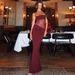 New European And American Style Lace Off-Shoulder Strap Slim Fit Split Long Sexy Patchwork Hollow Out Sheer Dress_ecoleips.com