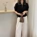 Women's Short Sleeve Top With Peter Pan Collar Color Block Half Zip Cropped Fit Fashion Tee_ecoleips.com