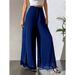 Women's Clothing Casual Chiffon Wide Leg Pants Loose Long Trousers For Women_ecoleips.com