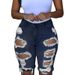 Women's Clothing Fashion High Waist Ripped Denim Shorts For Women_ecoleips.com