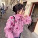 European American Cross-border Xiyin Autumn And Winter New . Foreign Trade Color-blocking Three-dimensional Floral_ecoleips.com