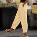 Women's Clothing Women's Printed Striped Cropped Pants Buttoned Elastic Waist Fashion For Formal & Casual For Women_ecoleips.com