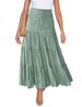Women's High-Waisted Bohemian Long Skirt For Summer European American Style Elastic Drawstring A-Line Casual Skirt_ecoleips.com