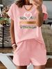 Women’s 2 Piece Outfit Set – Oversized Graphic T-Shirt And Biker Shorts Matching Set, Casual Summer Lounge Tracksuit For Daily Wear-325_ecoleips.com
