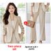 Women's Professional Blazer Set Slim Fit Office Suit Jacket And Pants Petite Friendly Business Casual Formal Occasions_ecoleips.com