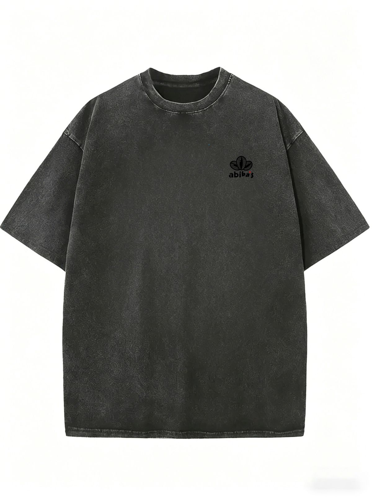 Women's Retro Wash Casual Abibas T-Shirt, Crew Neck Relaxed Fit Daily Wear Essential_ecoleips.com