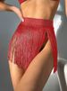 "Sexy Tassel Bikini Set - High Waist Mini Skirt & Triangle Top - Summer Beach Vacation Swimwear For Women"_ecoleips.com