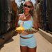 European And American Women's Clothing 2025 Summer New Fashion Sexy Backless Tie-Neck Top Slim-Fit Striped Shorts Set_ecoleips.com