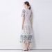 Women's Clothing Elegant French Retro Style Water Soluble Lace Dress For Women Heavy Duty Hollowed Out Long Skirt Slimming And Flattering_ecoleips.com