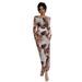 Spring Autumn New Floral Print Fashion Long Dress Women's Sleeveless Dress_ecoleips.com