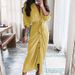 2026 New Spring Women's Clothing, Cross-Border European American Dress, Elegant And Sexy Printed V-Neck Tie-Waist_ecoleips.com