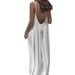 New Women's Suspender Backless Loose Long Loungewear Dress_ecoleips.com