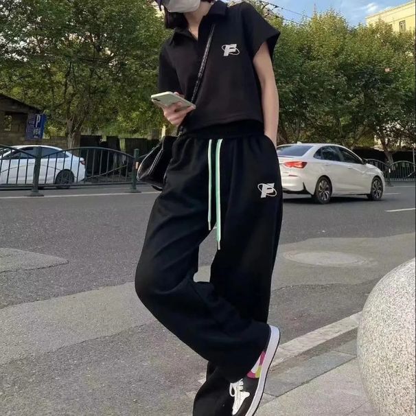 Women's Clothing Youthful Summer Tracksuit For Petite Women Casual Short Sleeve Top And Wide Leg Trousers Stylish Women's Clothing Set_ecoleips.com