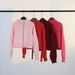Women's Sporty Hooded Cardigan Scuba Jacket Loose Fitting Fully Zipped Fleece Lined Yoga Hoodie_ecoleips.com