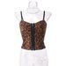 51438 Cross-Border Sexy Women's New Product Ribbon Button Sleeveless Hollow Leopard Print Backless Slimming European And_ecoleips.com