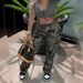 Women's Clothing High Waist Straight Multi Color Camouflage Overalls_ecoleips.com