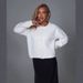 Faux Mink Knit Cardigan – Soft Oversized Button-Up Sweater Coat (One Size, Round Neck, Long Sleeve, Thick & Cozy, White, Perfect For Layering)_ecoleips.com