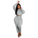 Patchwork Fleece Hoodie & Cargo Pants Set – Trendy Streetwear For Men & Women (S-XXL, Black/Gray/Pink)_ecoleips.com