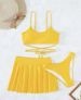 New Style Women's Swimsuit Sexy Three-Piece Set Swim Skirt Bikini Fashionable Clothing_ecoleips.com