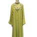 Women's Clothing Muslim Fashion Women's Dress Robe Heavy Duty Rhinestone Embellished Long Skirt Middle Eastern Style_ecoleips.com