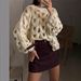Women's Clothing Casual Solid Color Women's Casual Solid Color Lace Crochet Long Sleeve Sweater – Beach Vacation Boho Top (White, Beige, S/M/L/XL)_ecoleips.com