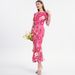 Women's Clothing Heavy Mesh Three Dimensional Flower Embroidery See Through Slim Fit Long Dress_ecoleips.com