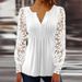 ng2510292 Ng2510292 Ng2510292 2026 Cross-Border European American Spring And Autumn Fashion New Women's Lace Trim Sleeve Pleated Solid Color Button_ecoleips.com
