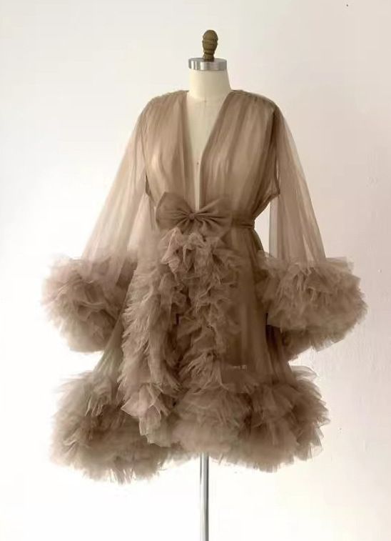 Women's Clothing Mesh Morning Gown Dress Pregnant Women's Photo Taking Clothing Short Gauze Skirt_ecoleips.com