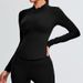 Women's Clothing Stand Up Collar Long Sleeved Yoga Clothes For Women With Half Zip Slim Training Sports Tops T Shirts Thin Breathable Fitness Clothes_ecoleips.com
