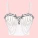 Women's Clothing White Chain Diamond Sexy Bra Design Sense Inner Wear High End Outer Wear Herringbone Bra_ecoleips.com