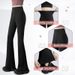 Aria Basics Cross-border Exclusive Supply Of Extra-long, High-waisted, Slimming, Casual Women's Bell-bottom Pants With Wide-leg_ecoleips.com