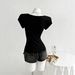 2026 Summer New Women's Wear V Neck Button Up Short Sleeved Top, Stylish, Elegant And Comfortable_ecoleips.com