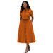 Women's new temperament round neck short-sleeved top high waist button-down skirt suit_ecoleips.com