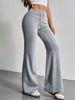Autumn And Winter New Solid Color Drawstring Women's Bell-bottoms Casual Fashion Dressing_ecoleips.com