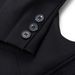 Women's Front Button Detail V-Neck Pocket Long Sleeve Mini Dress Blazer_ecoleips.com